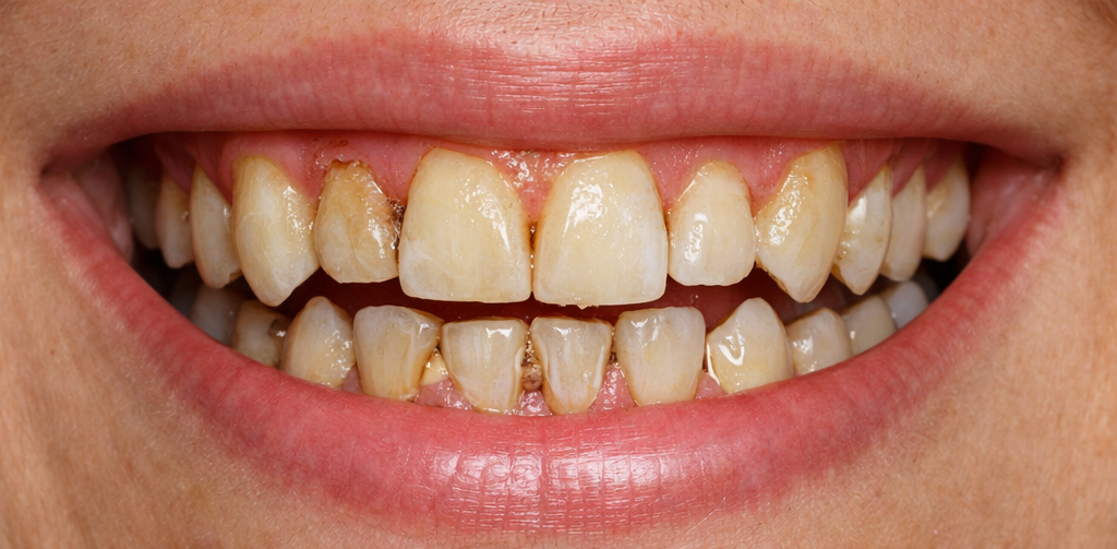 Prima del trattamento smile makeover